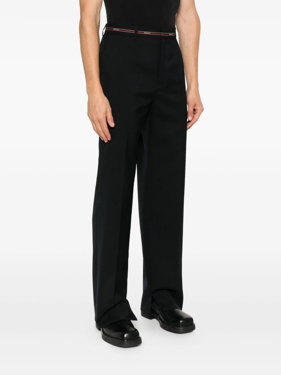 Pantaloni eleganti Gucci negri din lana - Img 3