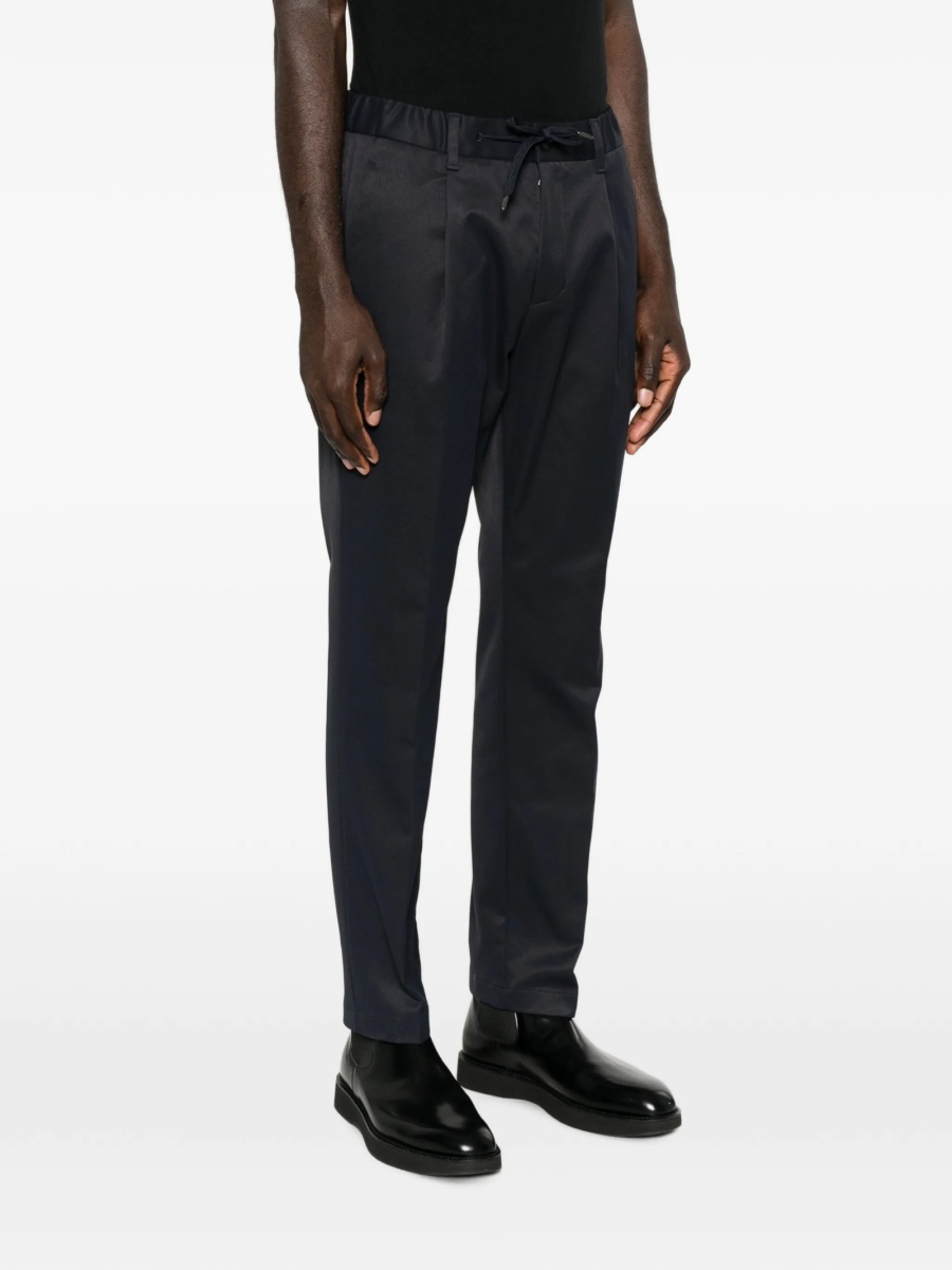 Pantaloni eleganti Herno albastri din polyester - Img 3