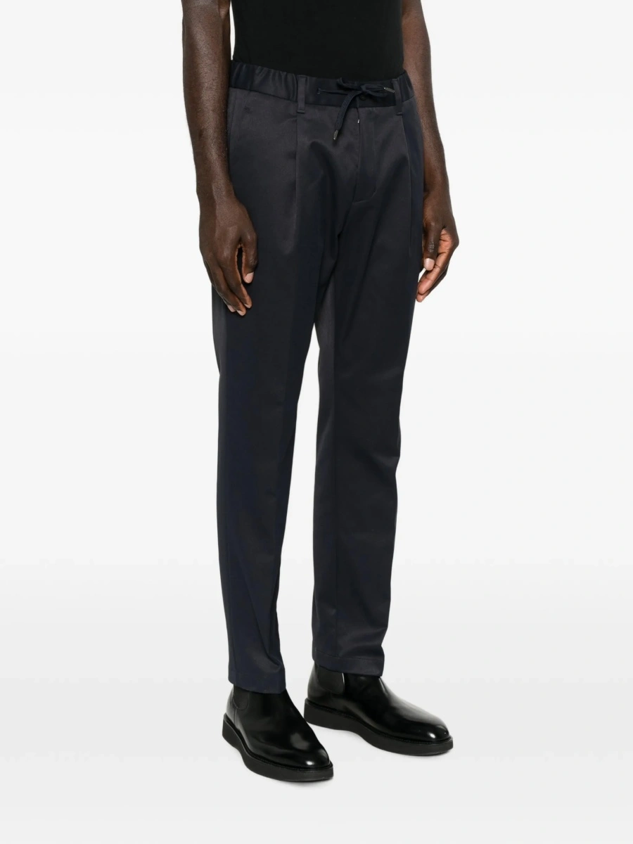 Pantaloni eleganti Herno albastri din polyester - Img 3