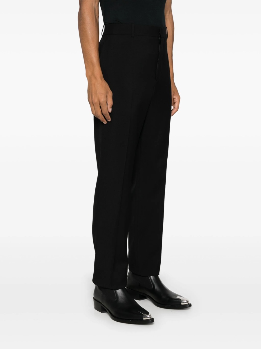 Pantaloni eleganti Saint Laurent negri din lana - Img 3