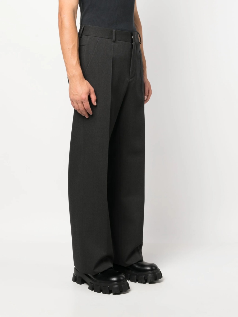 Pantaloni eleganti Valentino Garavani gri din lana - Img 3