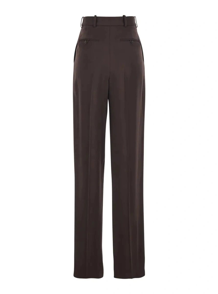 Pantaloni Elisabetta Franchi maro din vascoza - Img 2