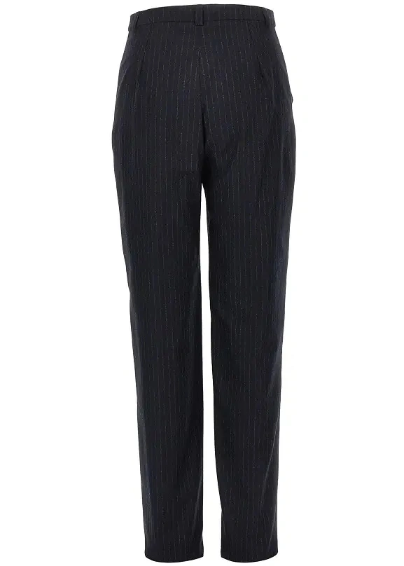 Pantaloni Emporio Armani albastri din lana - Img 3