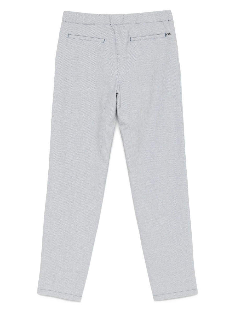 Pantaloni Emporio Armani albastri din vascoza si elastan - Img 2