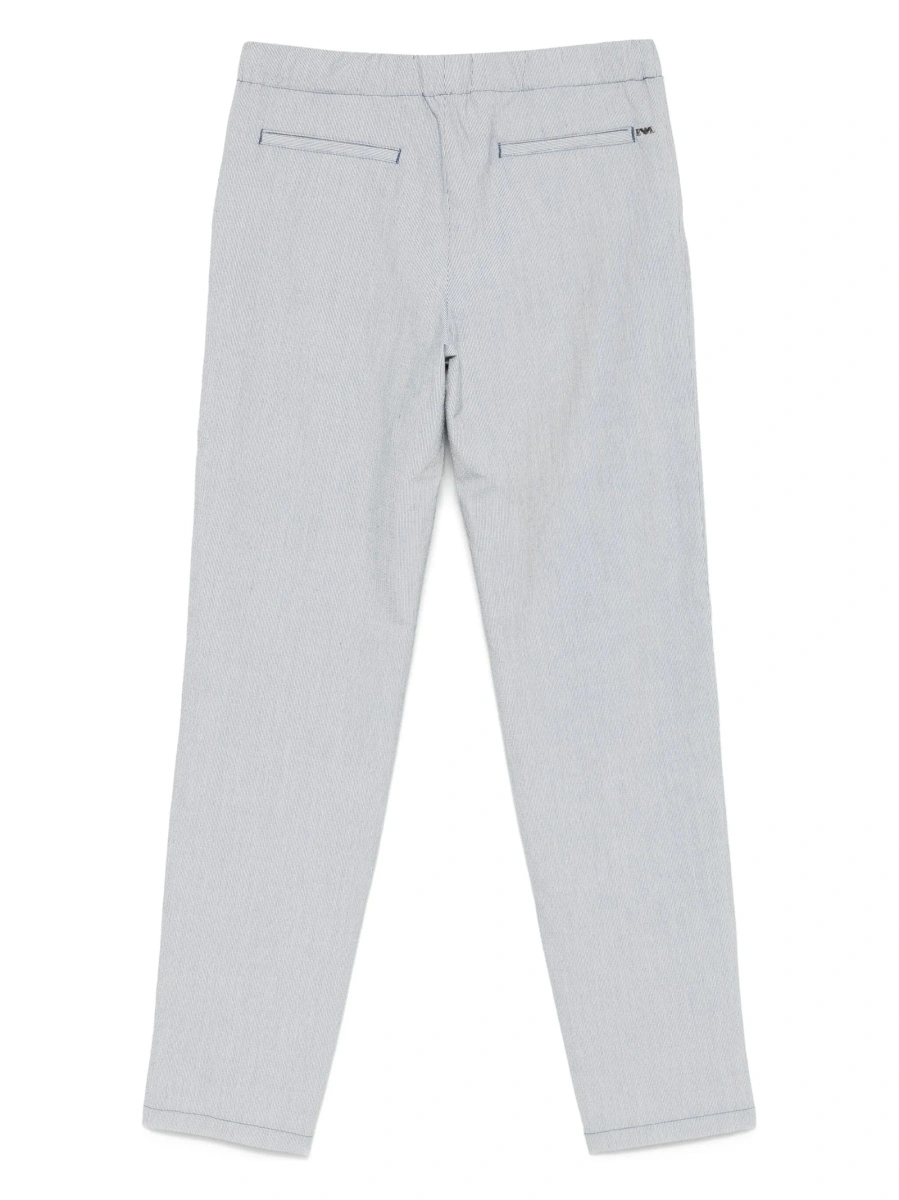 Pantaloni Emporio Armani albastri din vascoza si elastan - Img 2