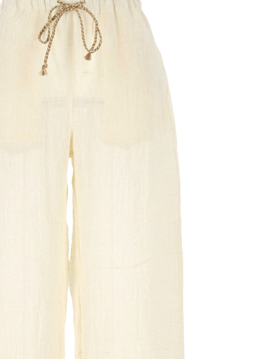Pantaloni evazati 120% LINO neutri - Img 3