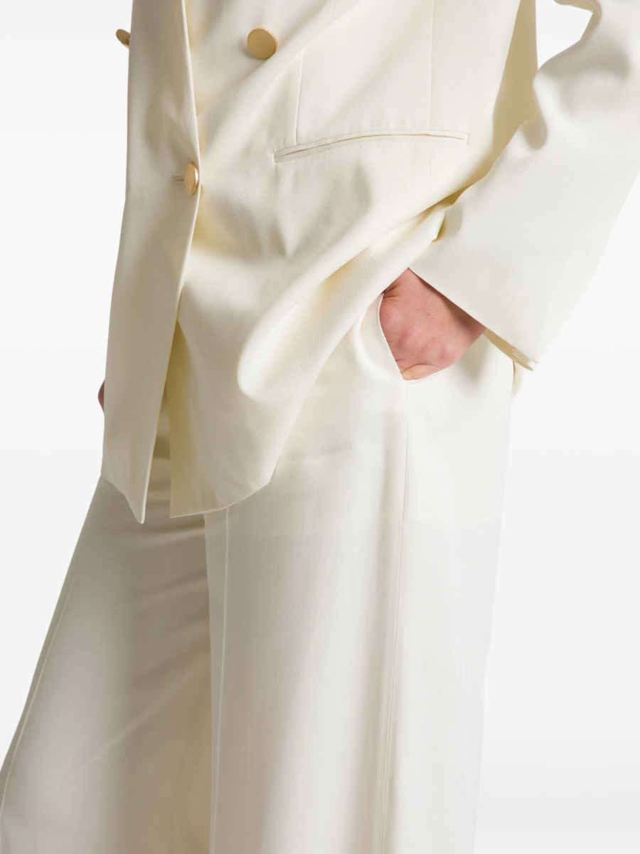 Pantaloni evazati Alberta Ferretti albi - Img 4