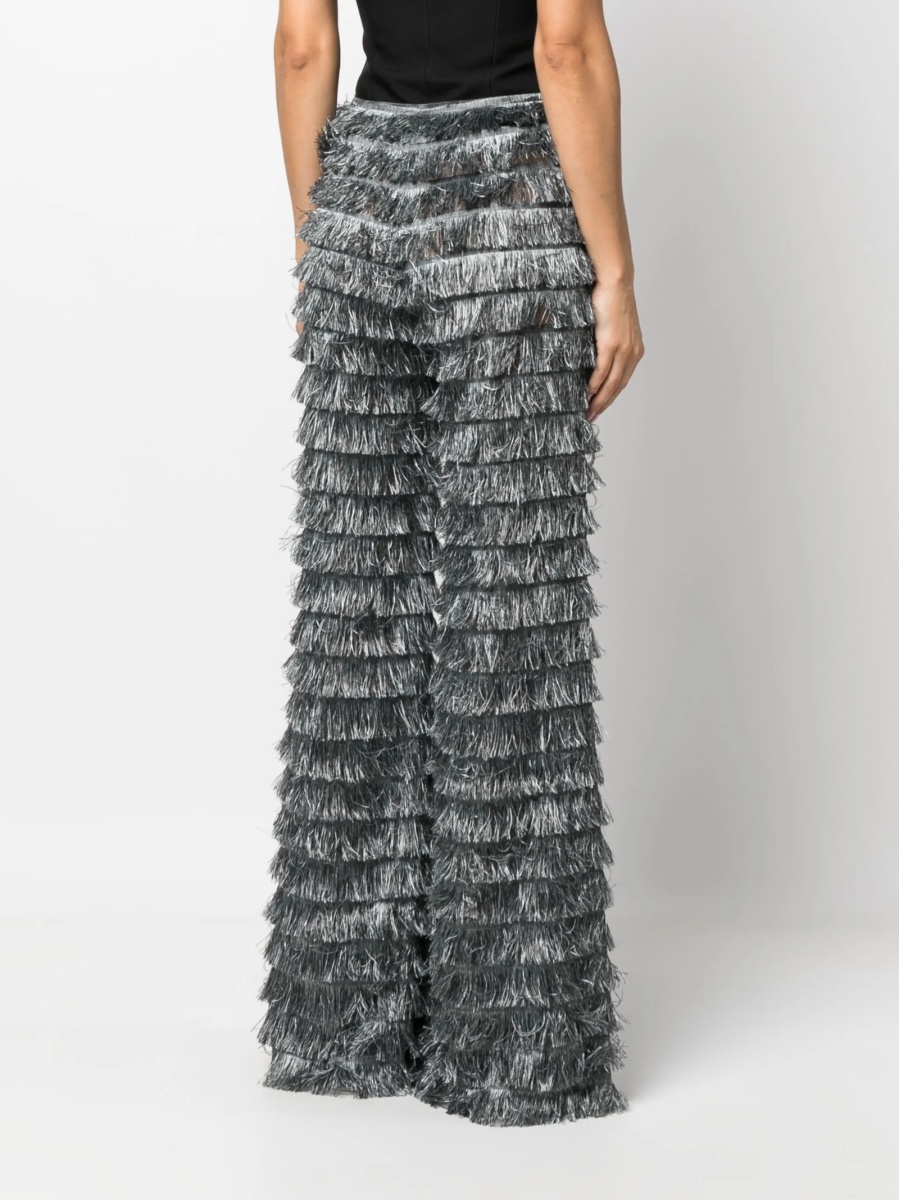 Pantaloni evazati Alberta Ferretti gri - Img 4