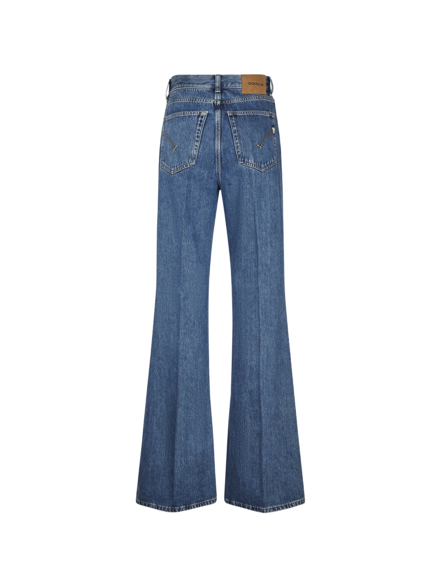 Pantaloni evazati Dondup albastri - Img 2