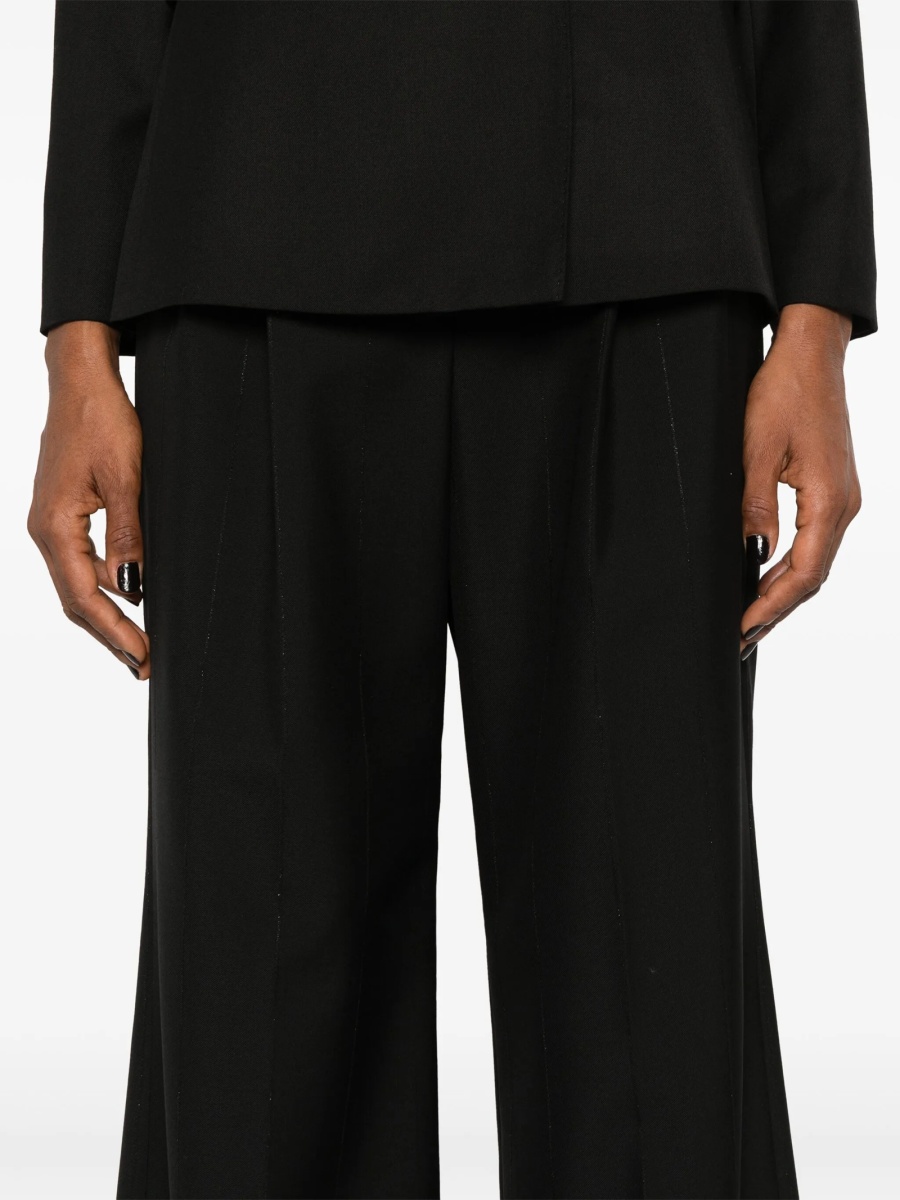 Pantaloni evazati Givenchy negri din poliamida si elastan - Img 5