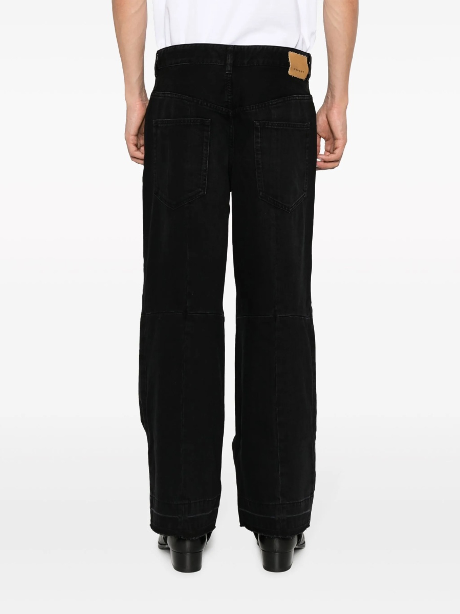 Pantaloni evazati Isabel Marant negri din bumbac - Img 4