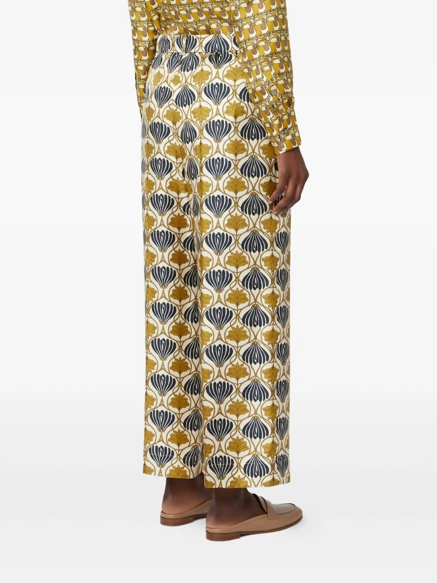 Pantaloni evazati Max Mara galbeni - Img 4