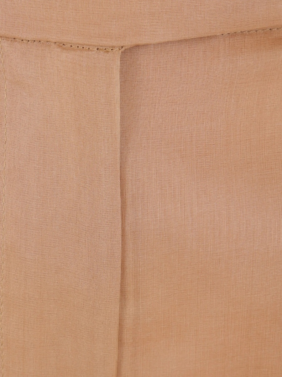 Pantaloni evazati Max Mara maro din matase - Img 4