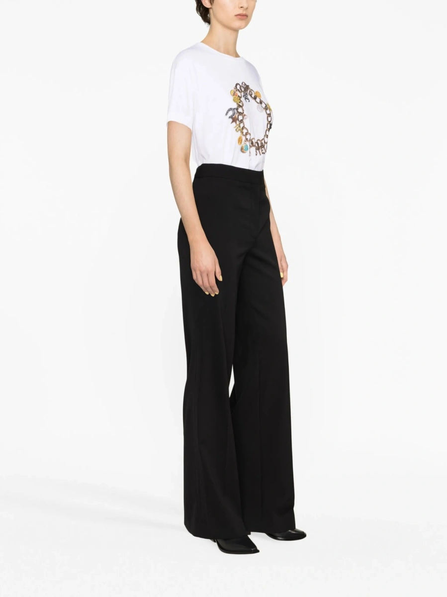 Pantaloni evazati Stella McCartney negri - Img 4