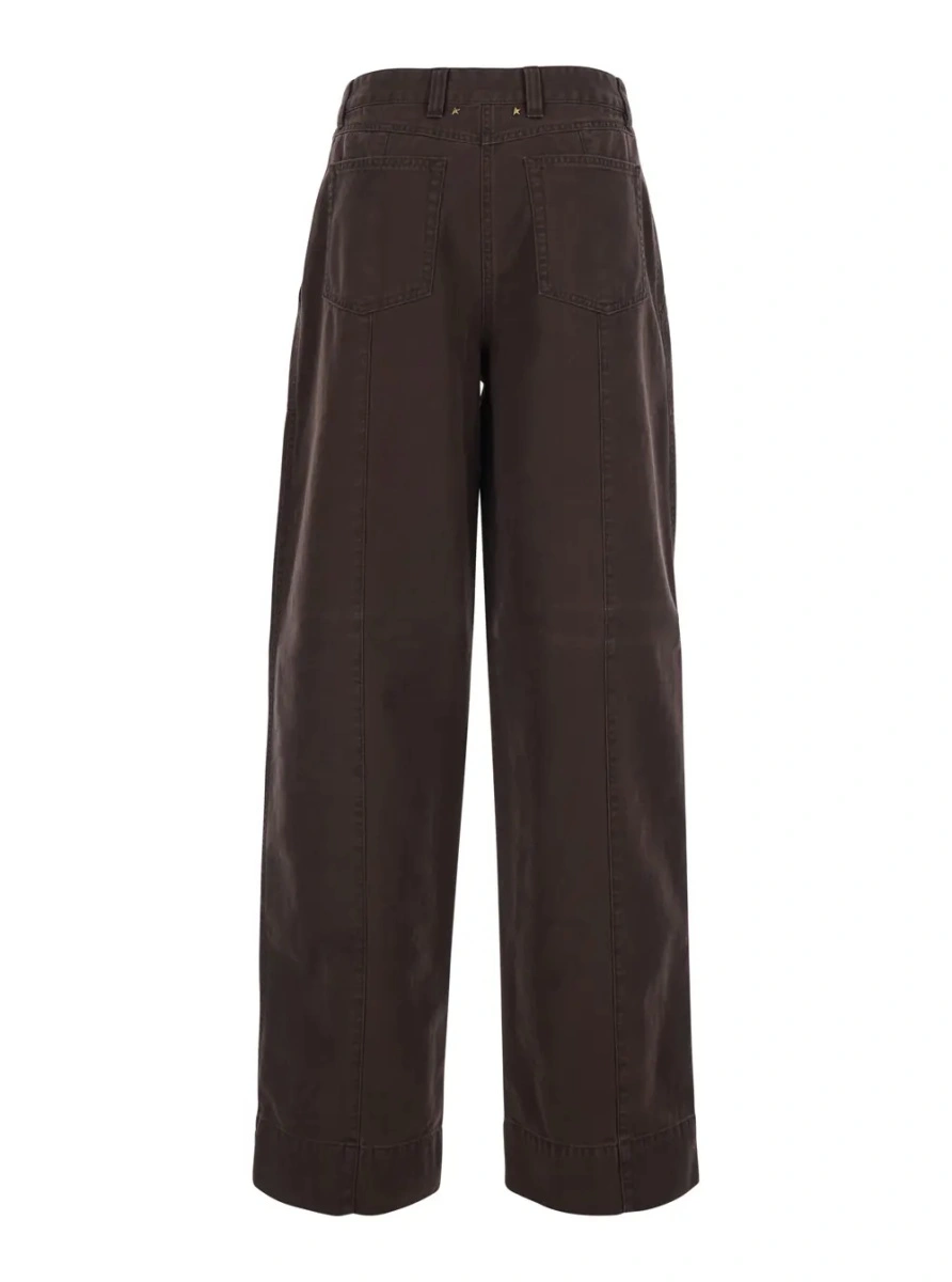 Pantaloni Golden Goose maro din bumbac - Img 2
