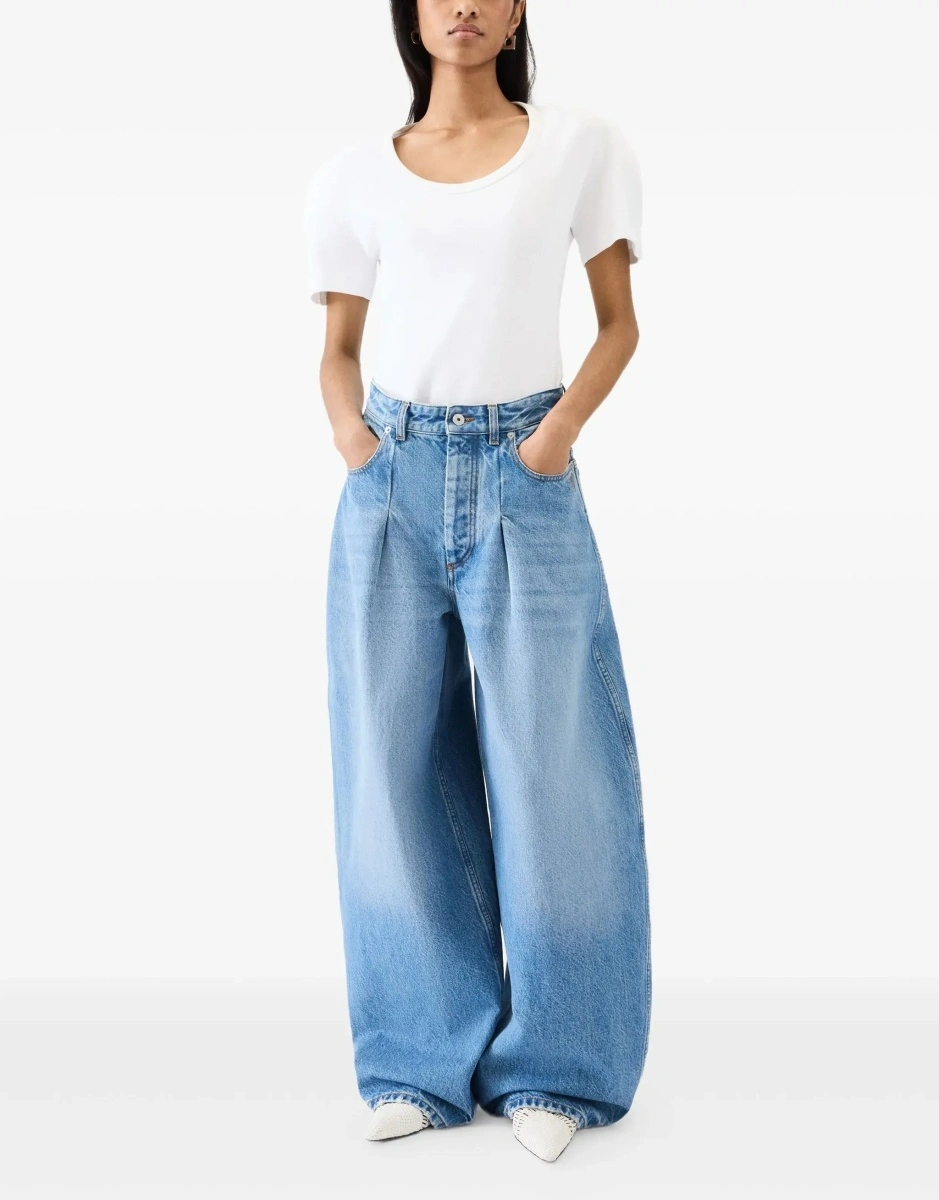 Pantaloni High-Waist Barrel-Leg Jeans - Img 4