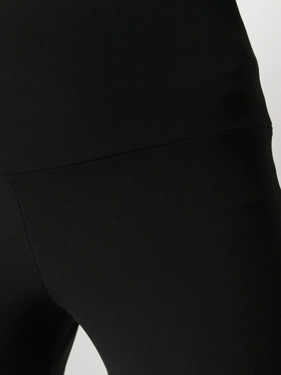 Pantaloni High-Waisted Boot Pants with Wide Leg in Black Tech Fabric for Women - Img 7