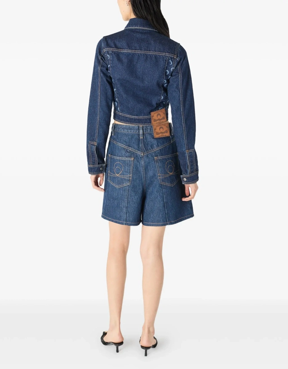 Pantaloni High-waisted denim Shorts - Img 4