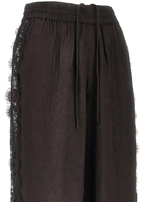 Pantaloni Jacquard pants with lace bands - Img 2