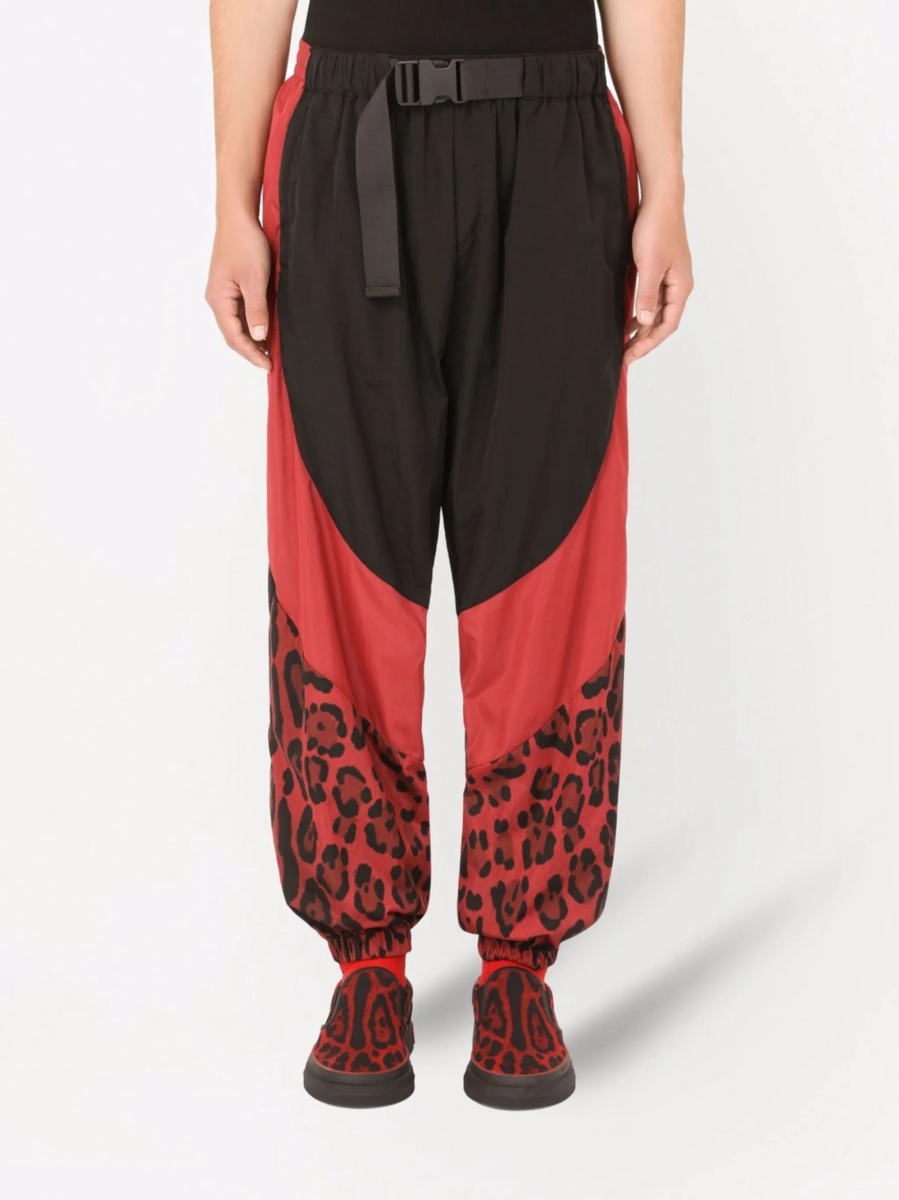 Pantaloni loose fit Dolce &amp; Gabbana Leopard negri - Img 3