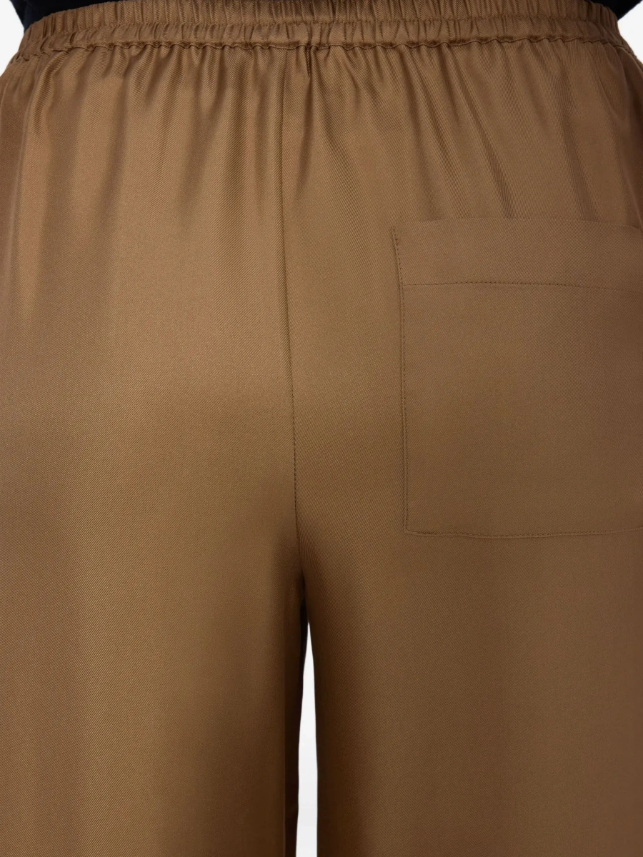 Pantaloni LOULOU DE SAISON maro din matase - Img 7