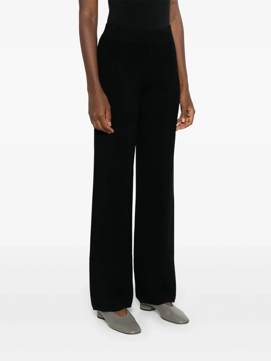 Pantaloni MaxMara Studio negri din vascoza - Img 5