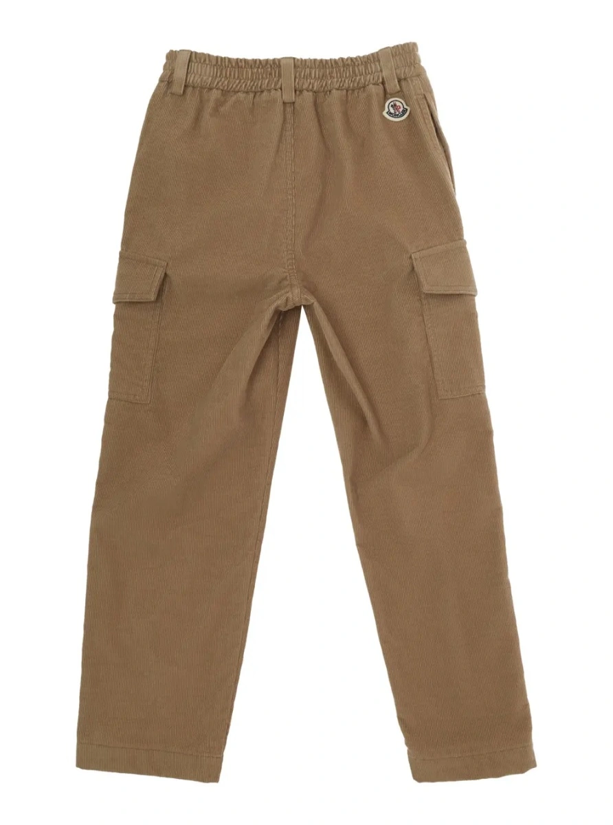 Pantaloni Moncler maro din cord - Img 2