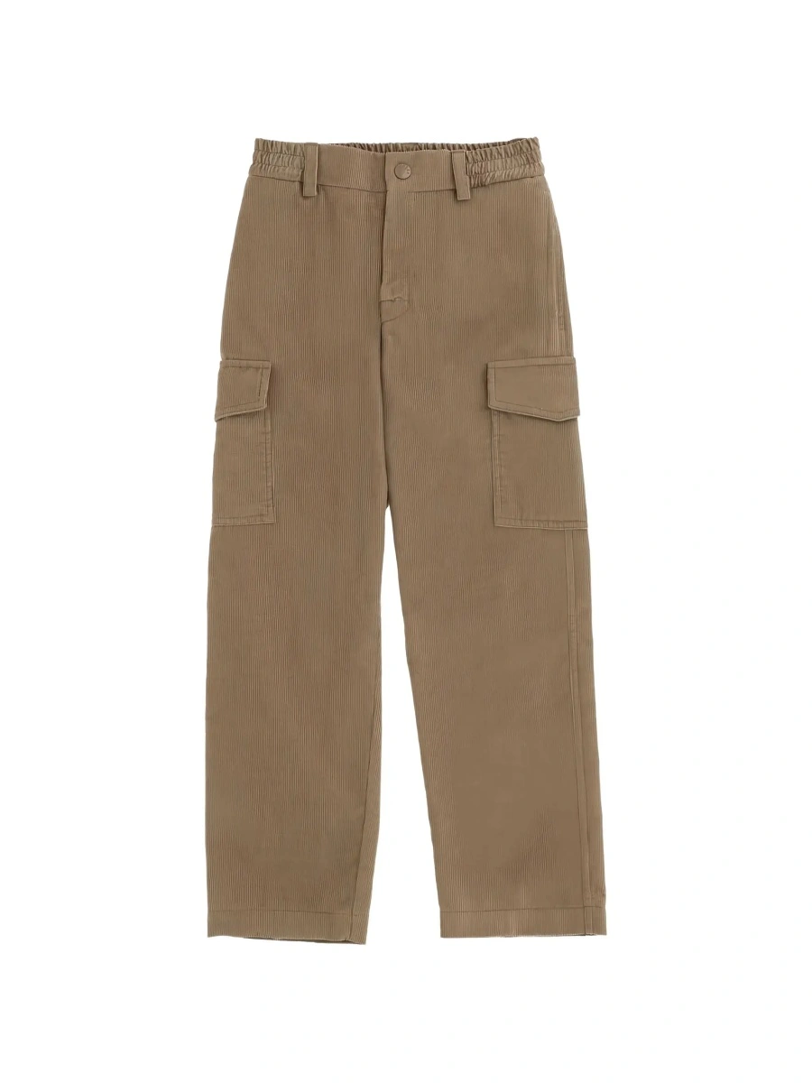 Pantaloni Moncler maro din cord - Img 6