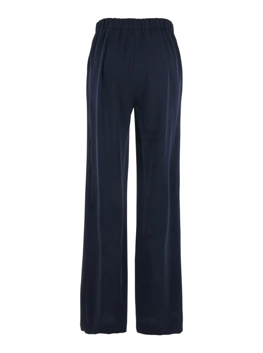 Pantaloni P.A.R.O.S.H. Blue Pants with Elastic Waist and Wide Leg in Women's Fabric - Img 2