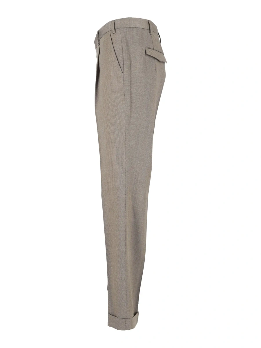 Pantaloni Pants - MASTER, 1 Pleat, Diagonal Pockets, Flap Back Pockets, Turn-Up - Img 2