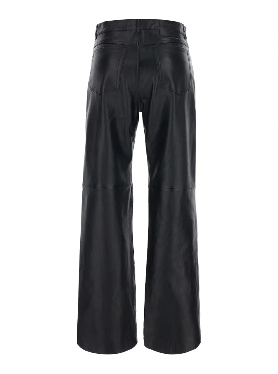 Pantaloni 'Pesca' Black Pants with Five-Pocket Design in Leather for Women - Img 2