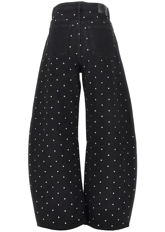 Pantaloni Pinko negri din denim - Img 3