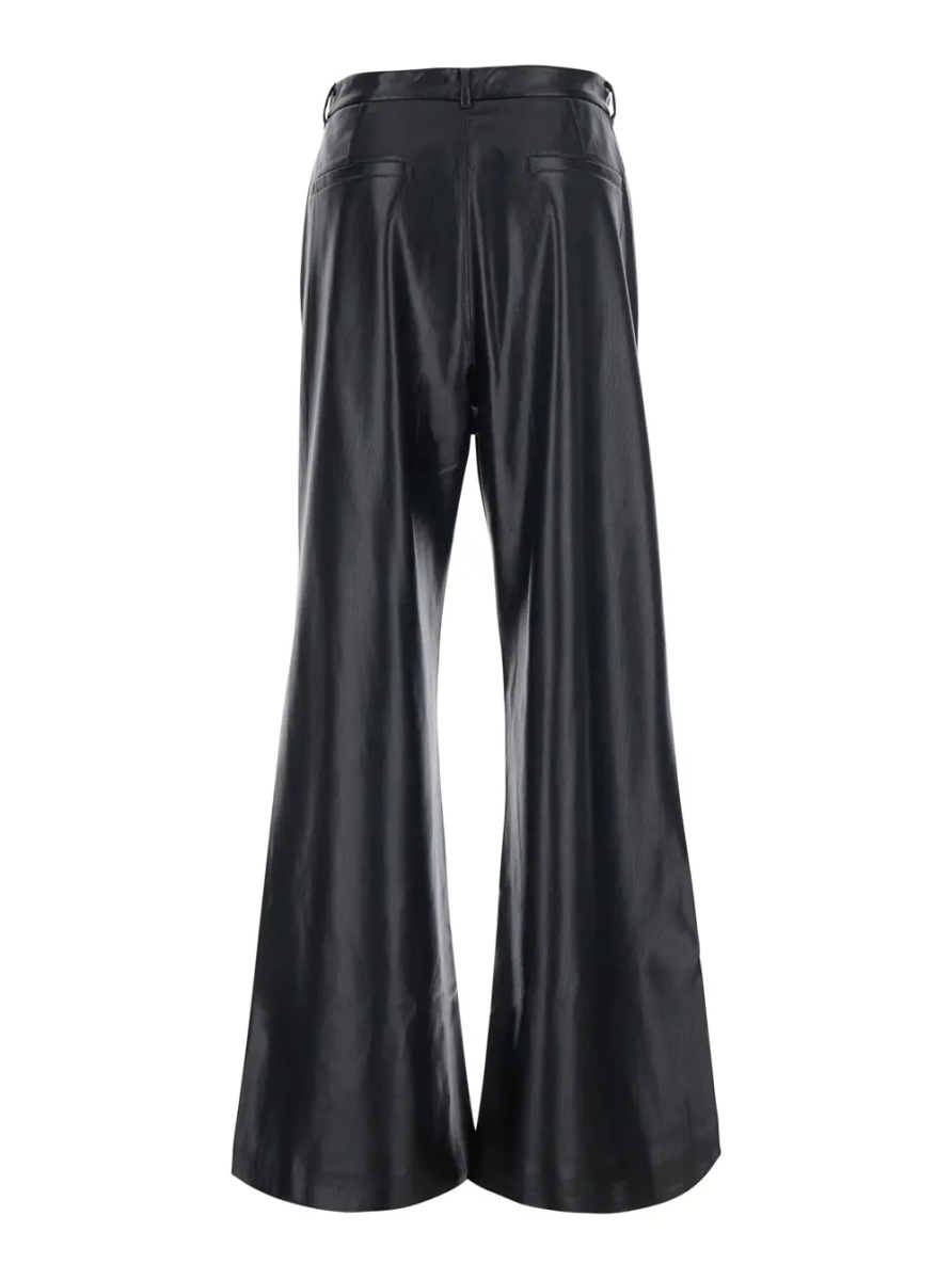 Pantaloni 'Sasha' black Pants with five-pocket design in eco-leather for women - Img 2