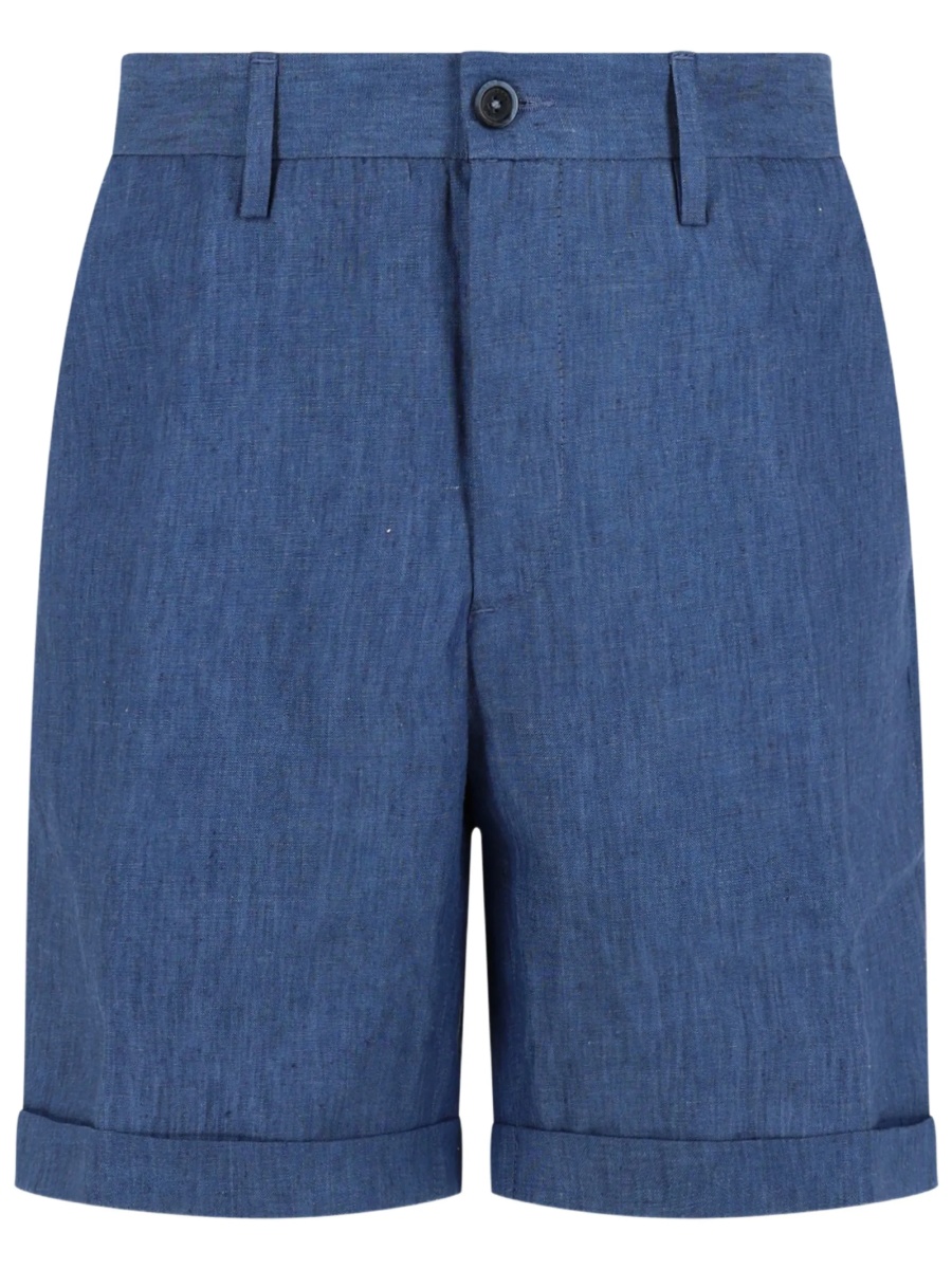 Pantaloni scurti 120% LINO albastri - Img 2