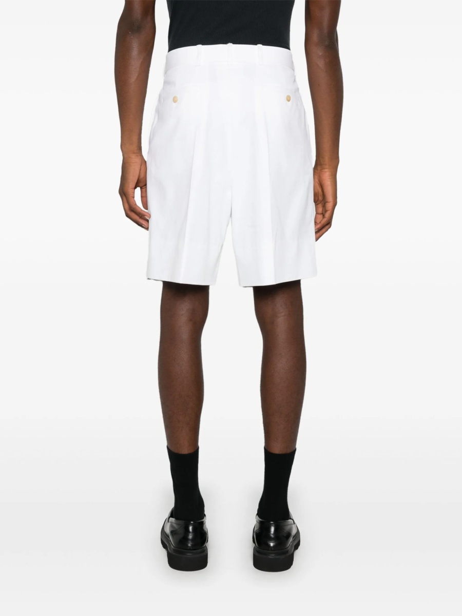 Pantaloni scurti Alexander McQueen albi din bumbac - Img 4