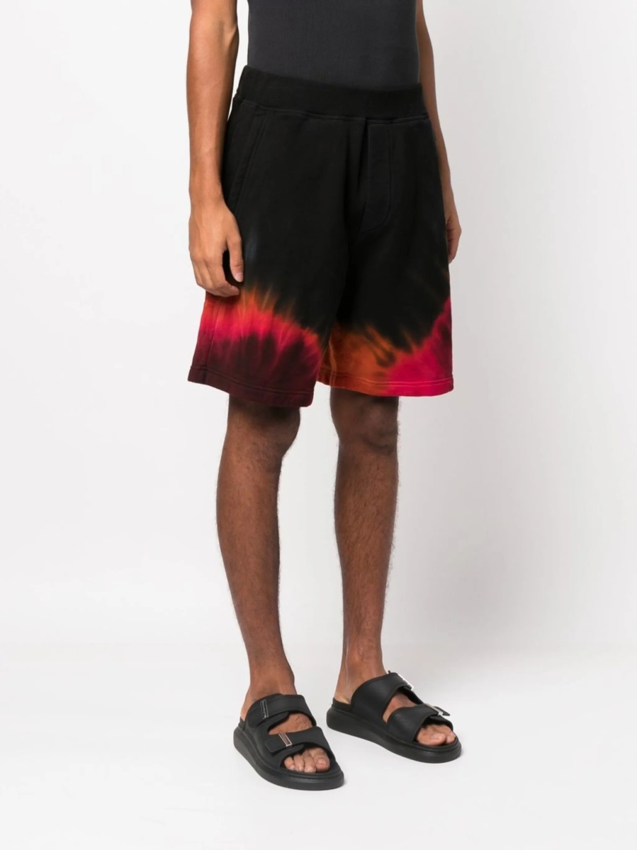 Pantaloni scurti DSQUARED2 negri din bumbac - Img 3