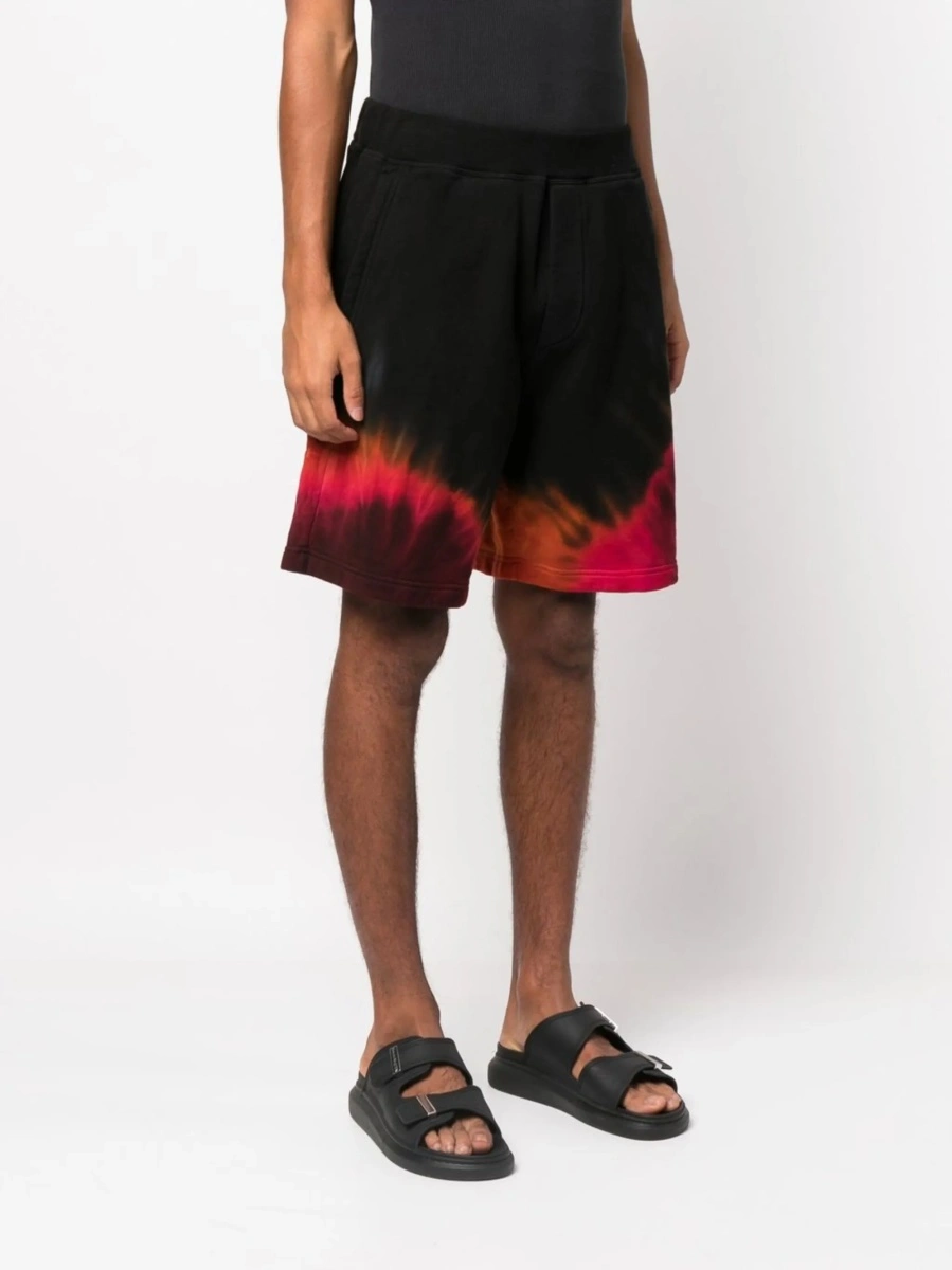 Pantaloni scurti DSQUARED2 negri din bumbac - Img 3