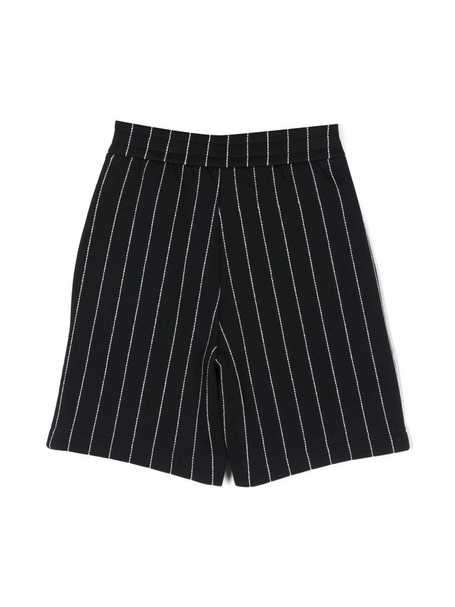 Pantaloni scurti Emporio Armani albastri din bumbac si spandex/elastan - Img 2