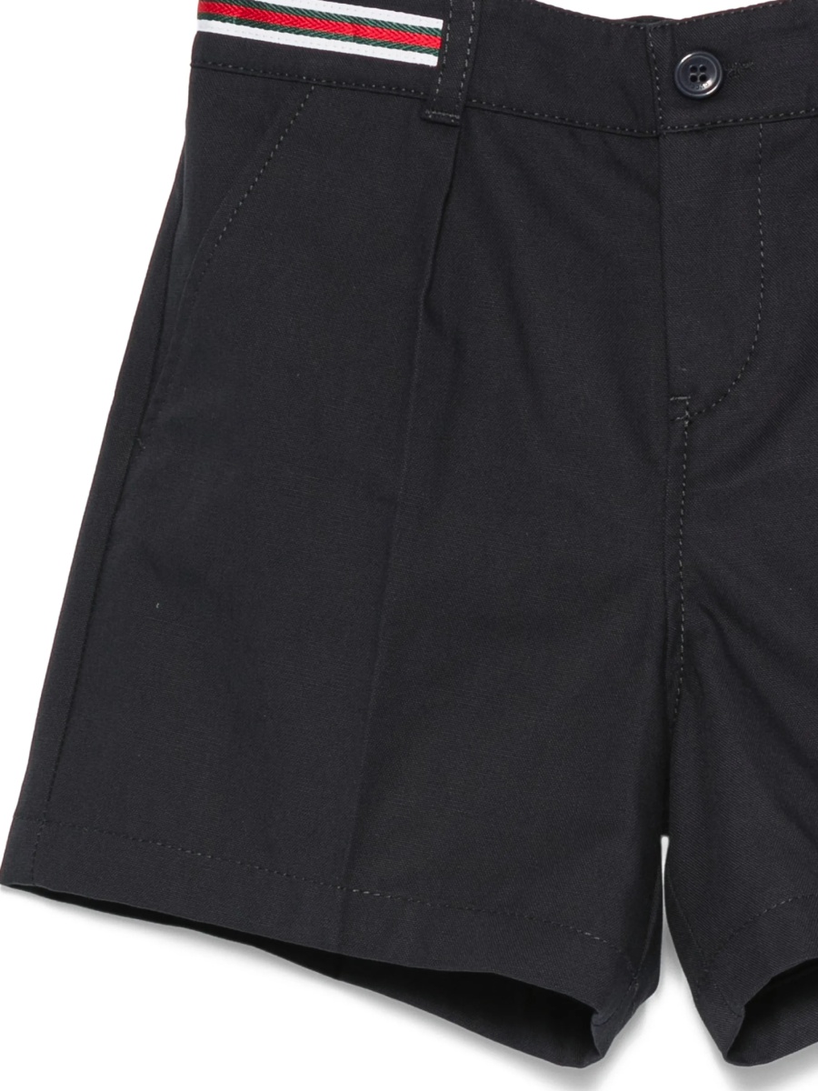 Pantaloni scurti Gucci albastri din bumbac si vascoza - Img 3