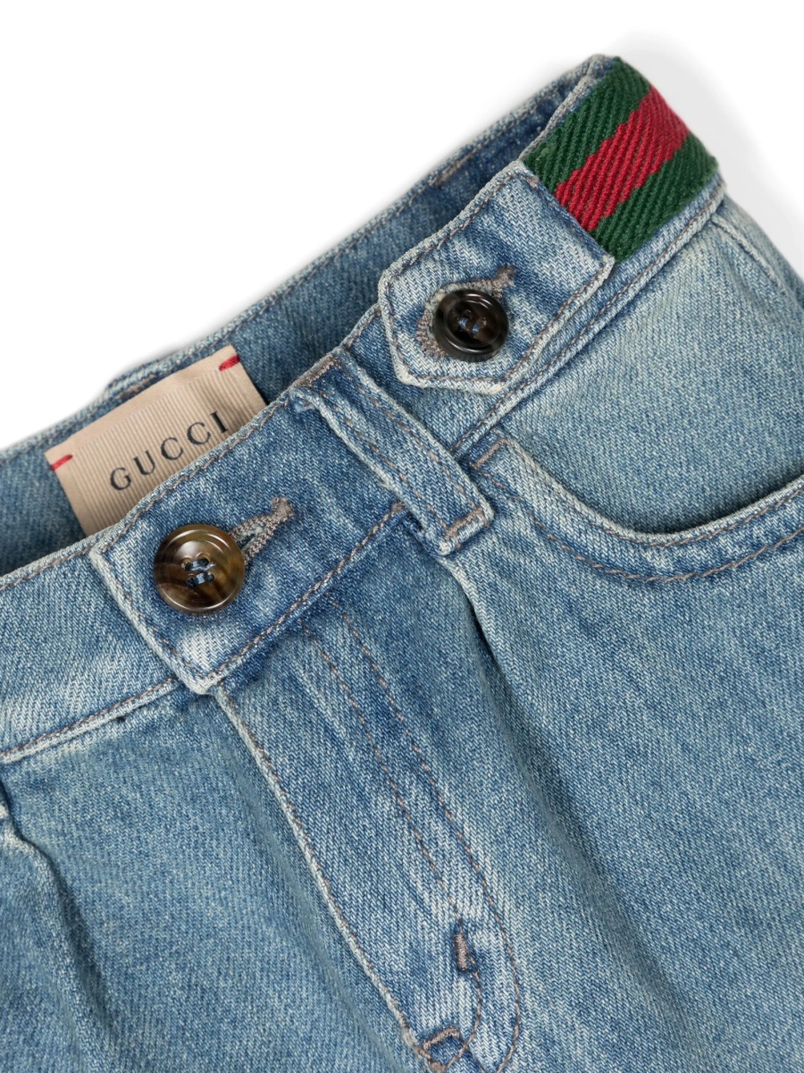 Pantaloni scurti Gucci albastri din bumbac - Img 3