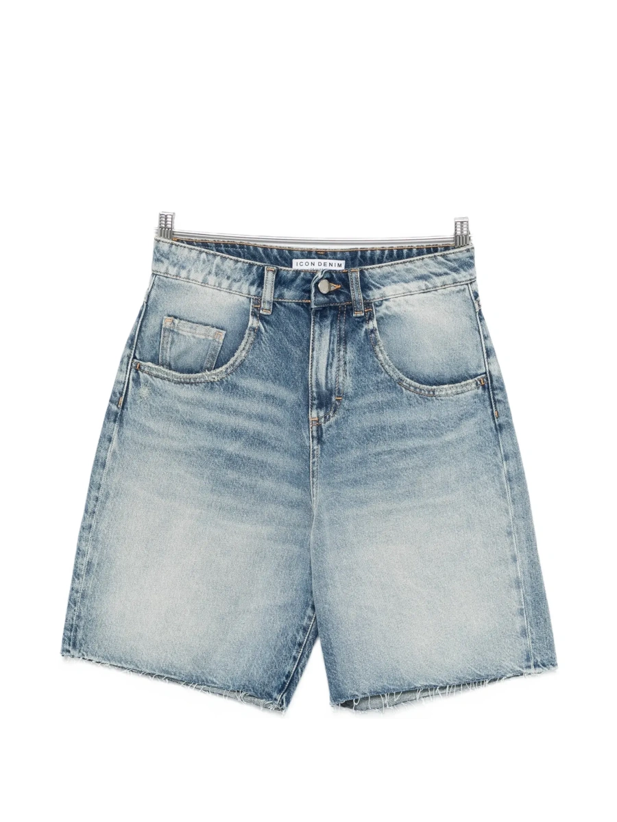 Pantaloni scurti Icon Denim albastri din denim - Img 8