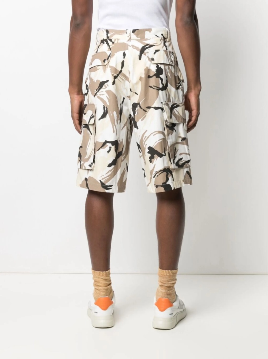 Pantaloni scurti Kenzo albi din bumbac - Img 4