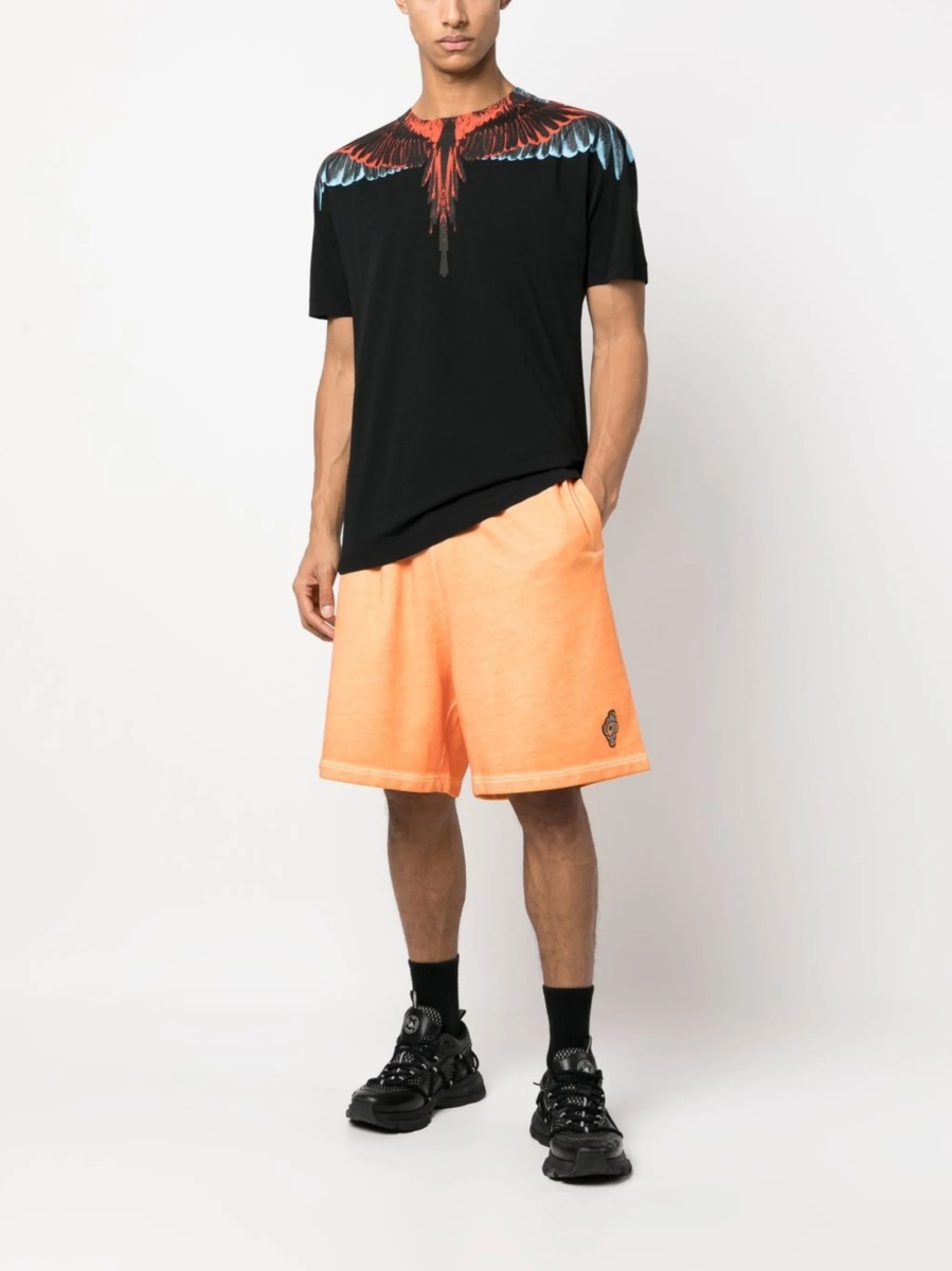 Pantaloni scurti Marcelo Burlon portocalii - Img 2