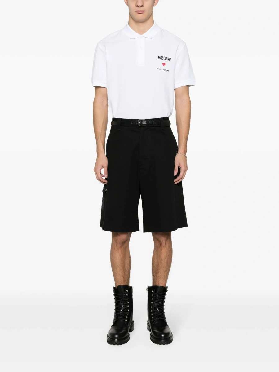 Pantaloni scurti Moschino negri - Img 2