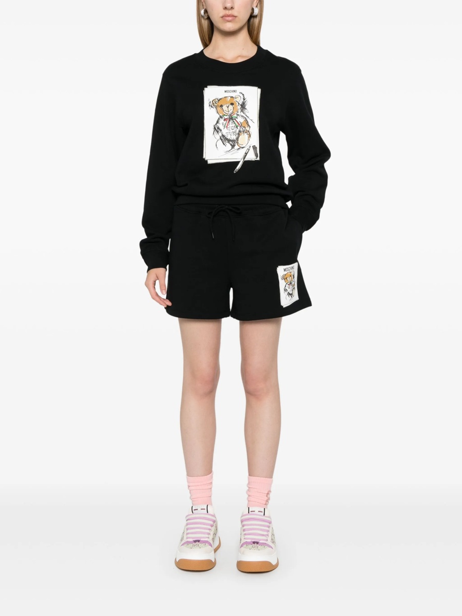 Pantaloni scurti Moschino negri - Img 2