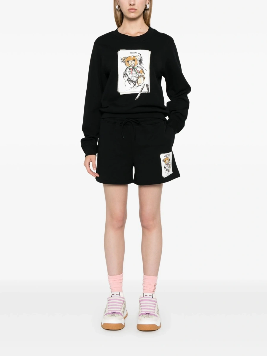 Pantaloni scurti Moschino negri - Img 2