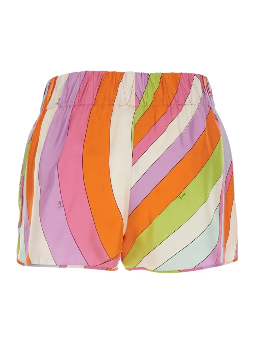 Pantaloni scurti PUCCI multicolor din matase - Img 2