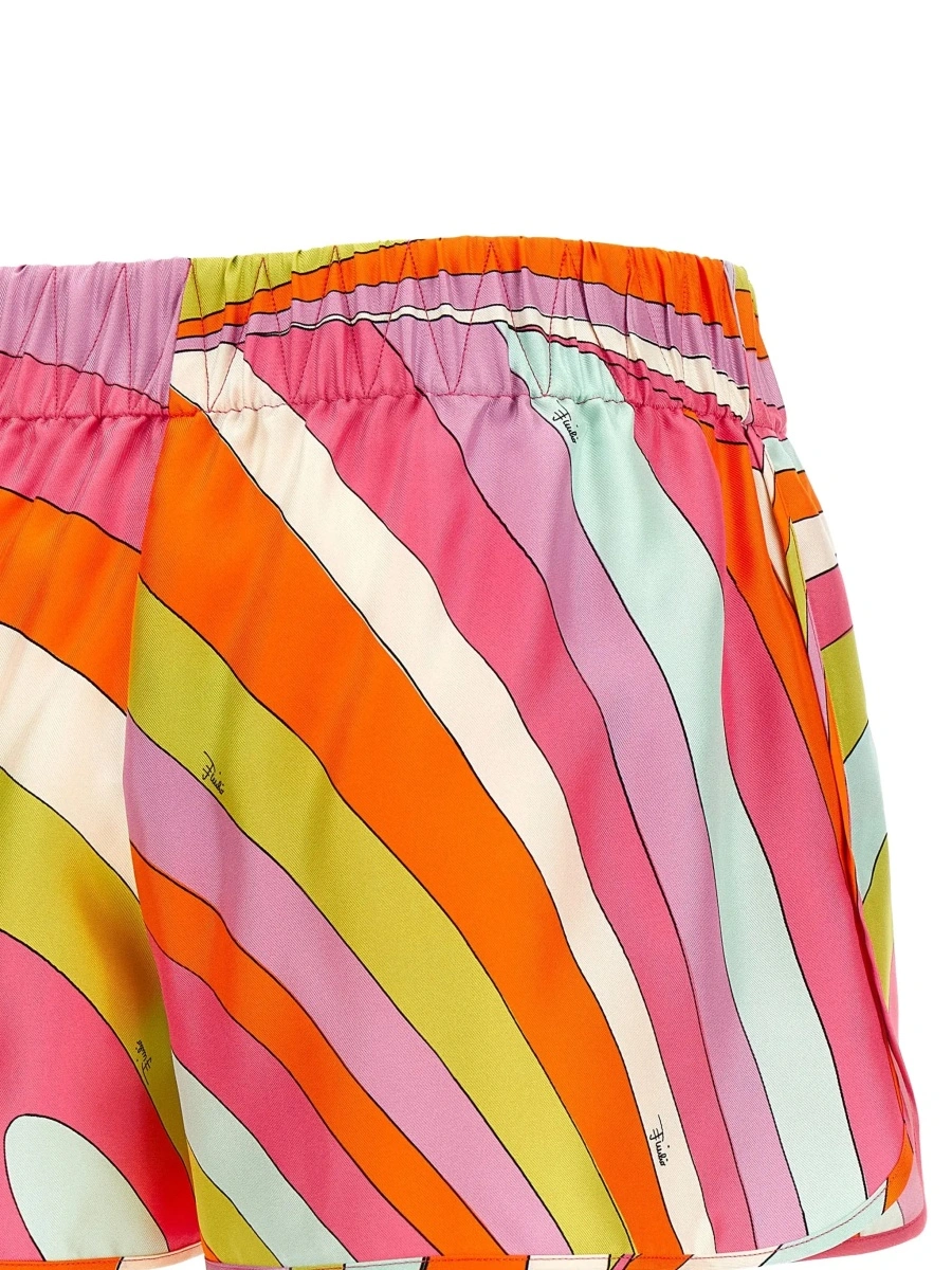Pantaloni scurti PUCCI multicolor din matase - Img 7