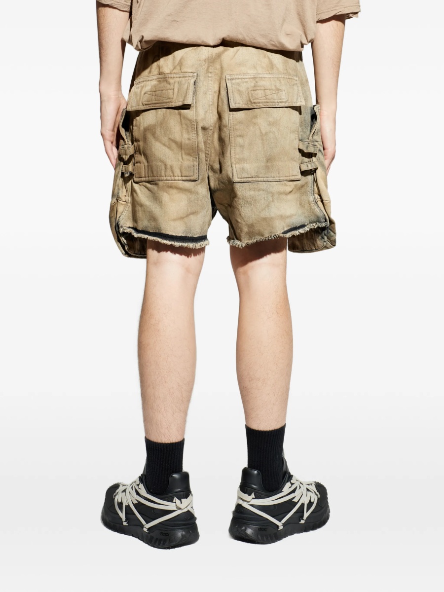 Pantaloni scurti Rick Owens neutri din bumbac - Img 4