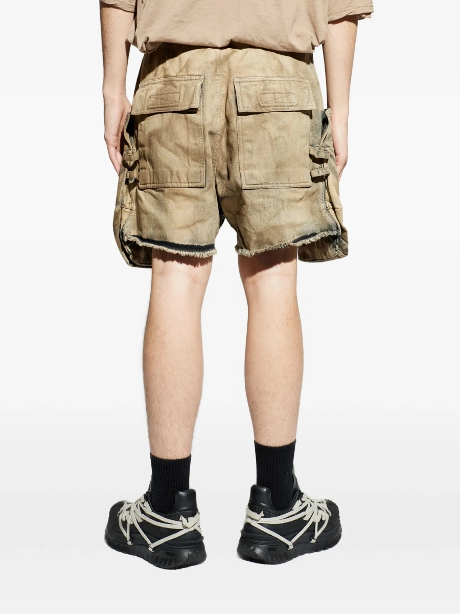 Pantaloni scurti Rick Owens neutri din bumbac - Img 4